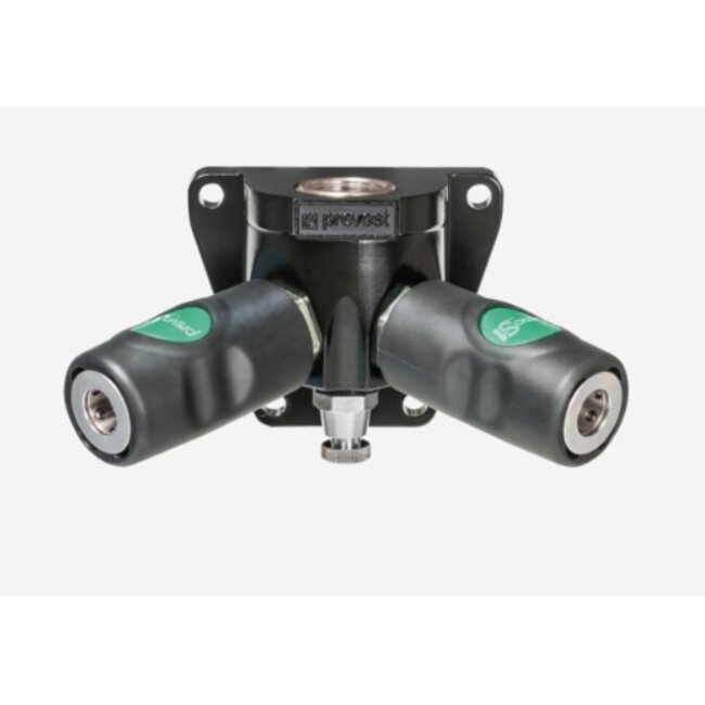 MUURPLAAT - 2 AANSLUITINGEN MET AFTAP