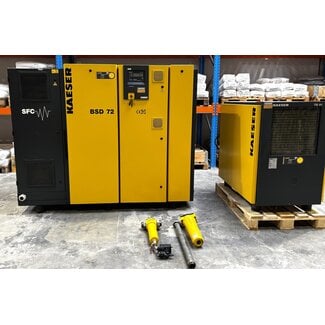 BSS-NEDERLAND GEBRUIKTE KAESER COMPRESSOR BSD72SFC + DROGER TD61
