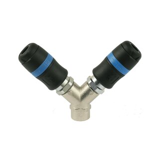 Prevost ISO 6150B06 PROFIEL | Snelkoppeling ISG06 Y-stuk met BI-draad BSP
