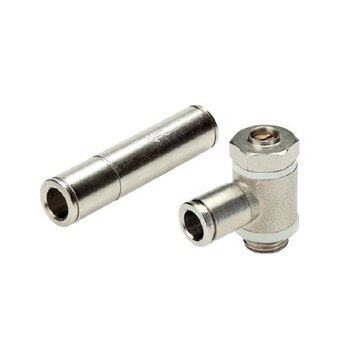 Push-in | Messing vernikkeld | Functiekoppelingen Ø 4 - Ø 12 mm
