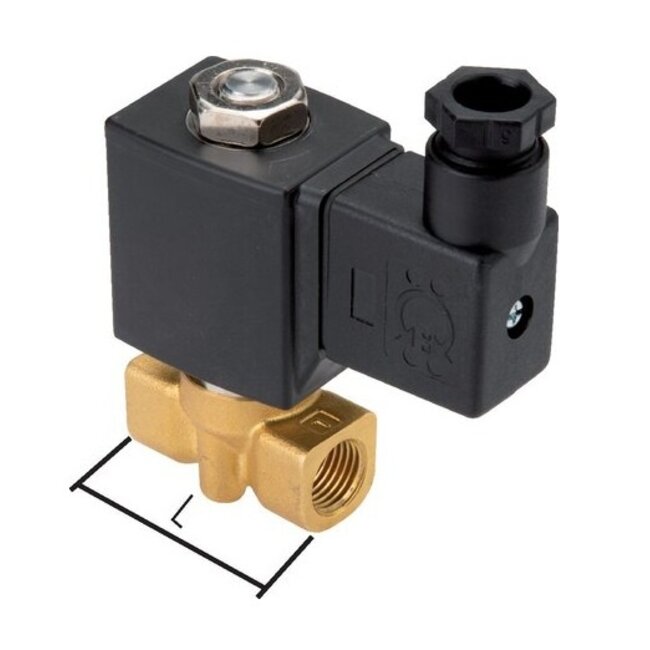 2/2 NC Magneetventiel 1/4'' Messing - Eco-Line