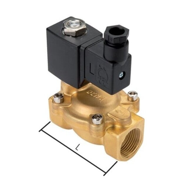 2/2 NO Magneetventiel 3/8'' Messing - Eco-Line