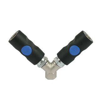 Prevost ISO 6150B08 PROFIEL | Snelkoppeling ISI08 Y-stuk met BU-draad BSP