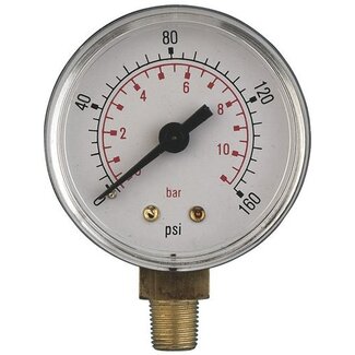 AIR-PRO Manometers - Male 3/8" - Ø 100 mm ABS kast