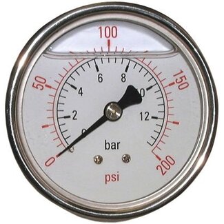 AIR-PRO Glycerine manometers - Male 1/4" - Ø 63 mm RVS kast