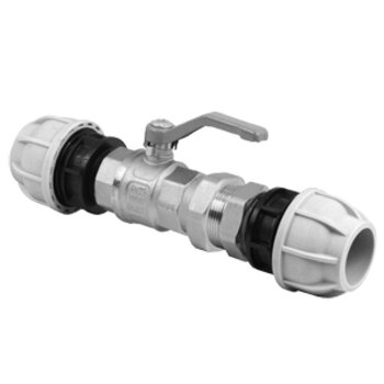 Insteekkoppelingen met kogelkraan