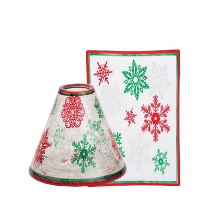 Yankee Candle Yankee Candle Red & Green Snowflake Large Shade and Tray