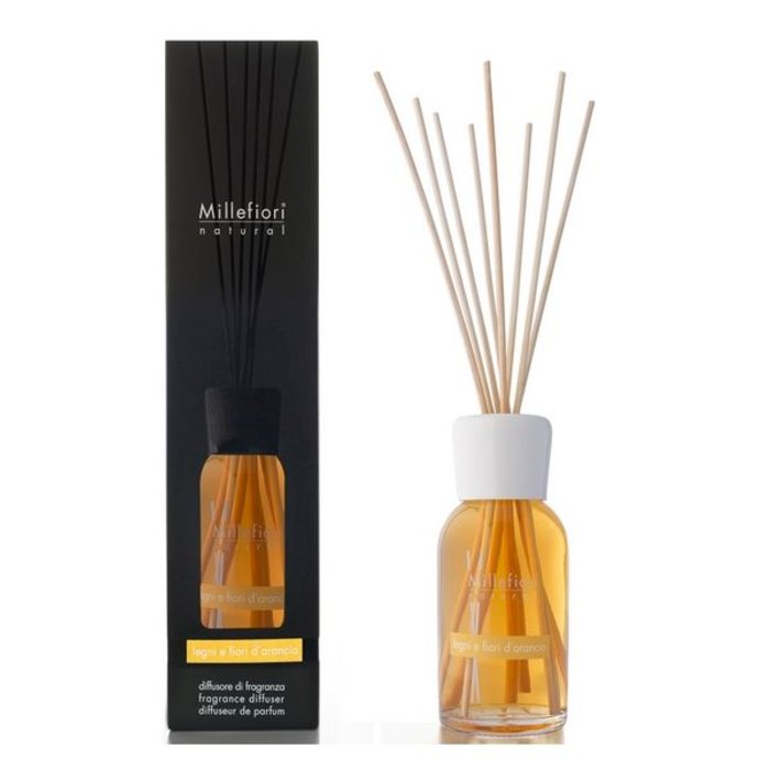 Millefiori Milano  Millefiori Milano Legni E Fiori D'Arancio Geurstokjes Natural 250ml