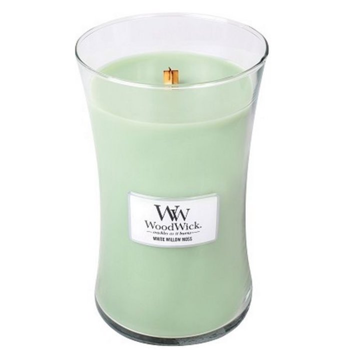 Woodwick WoodWick Large Candle White Willow Moss