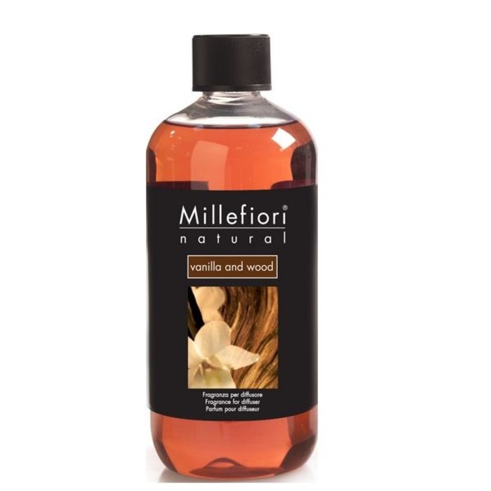 Millefiori Milano  Millefiori Milano Vanilla & Wood Navulling Natural 500ml