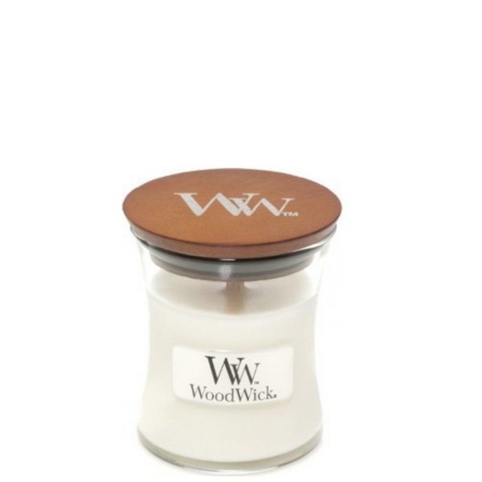 Woodwick WoodWick Mini Candle White Teak