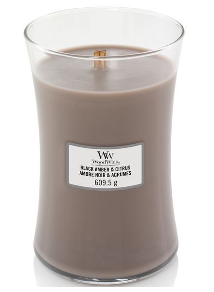 Woodwick WoodWick Large Candle Black Amber & Citrus