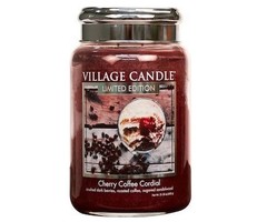 Village Candle Cherry Coffee Cordial Large Jar