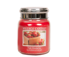 Village Candle Fresh Strawberries Medium Jar