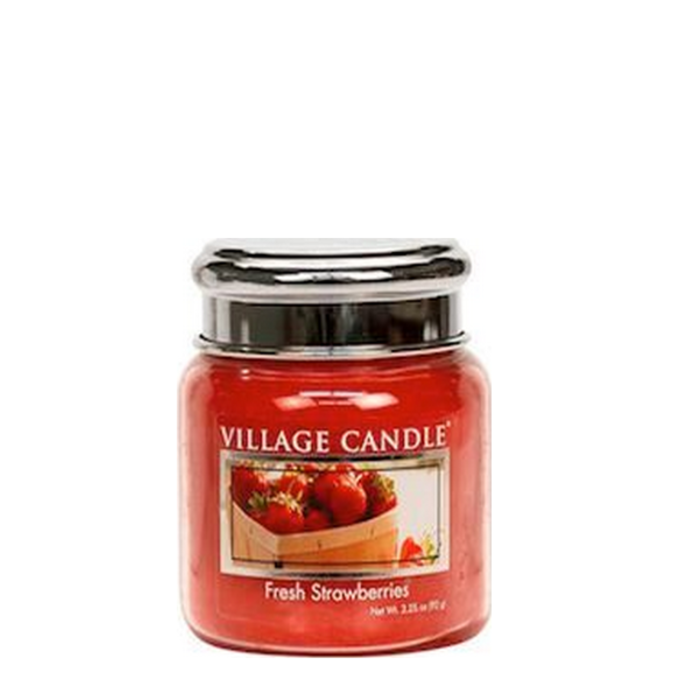 Village Candle Village Candle Fresh Strawberries Mini Jar