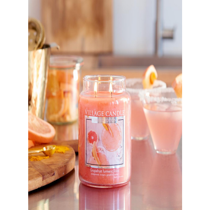 Village Candle Village Candle Grapefruit Turmeric Tonic Medium Jar