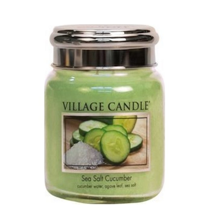 Village Candle Village Candle Sea Salt Cucumber Medium Jar
