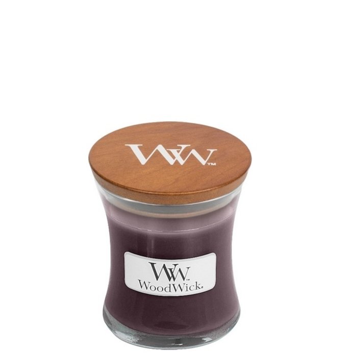 Woodwick WoodWick Mini Candle Black Plum Cognac
