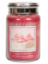 Village Candle Cherry Vanilla Swirl Large Jar