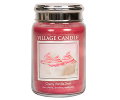Village Candle Cherry Vanilla Swirl Large Jar