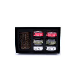 Woodwick Gift Set Deluxe Petite Candles & Candle Holder Winter