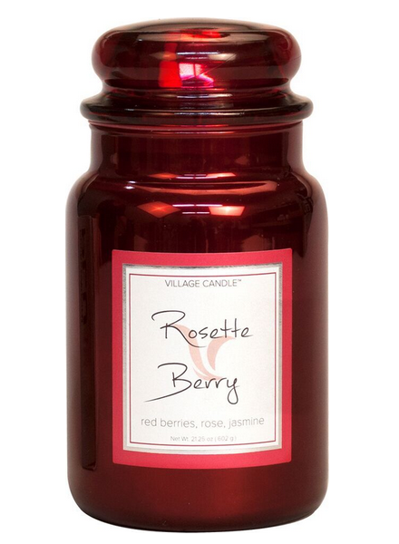 Village Candle Rosette Berry Metallic Large Jar