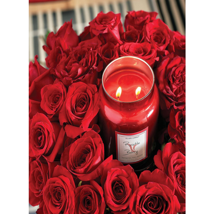 Village Candle Village Candle Rosette Berry Metallic Large Jar