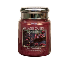 Village Candle Dark Chocolate Rose Medium Jar