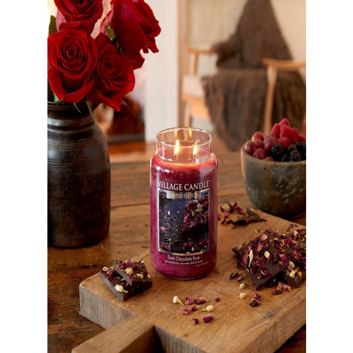 Village Candle Village Candle Dark Chocolate Rose Mini Jar