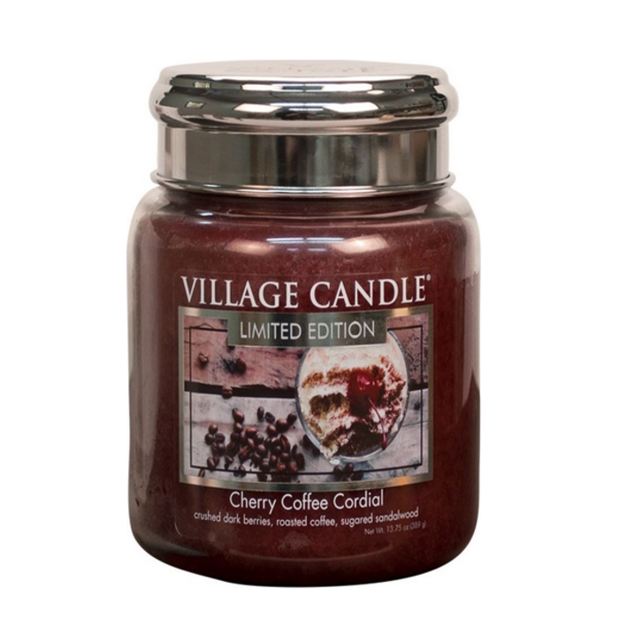 Village Candle Village Candle Cherry Coffee Cordial Medium Jar