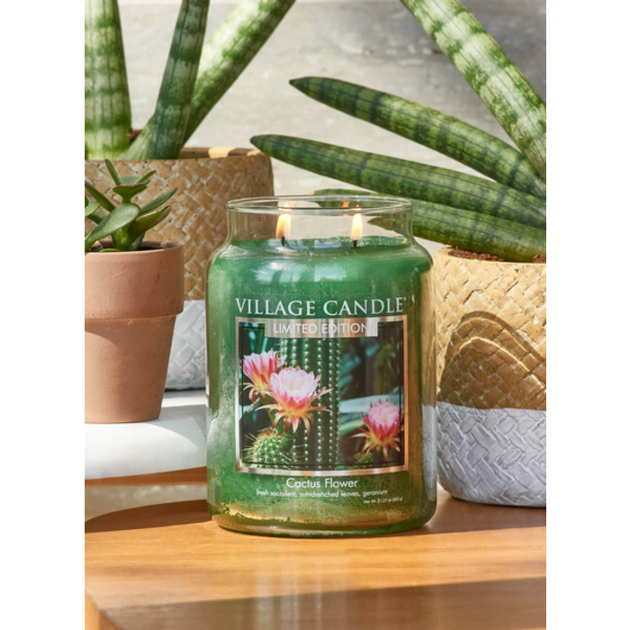Village Candle Village Candle Cactus Flower Medium Jar