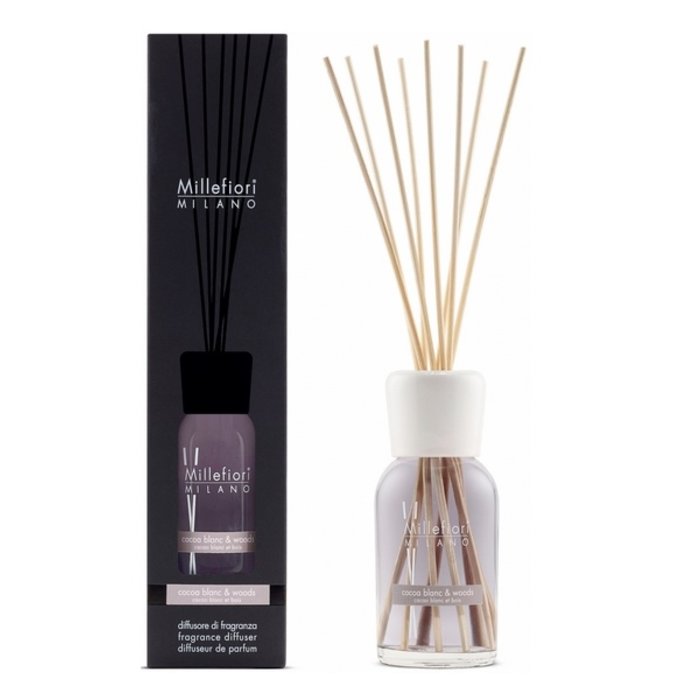 Millefiori Milano  Millefiori Milano Cocoa Blanc & Woods Geurstokjes Natural 250ml