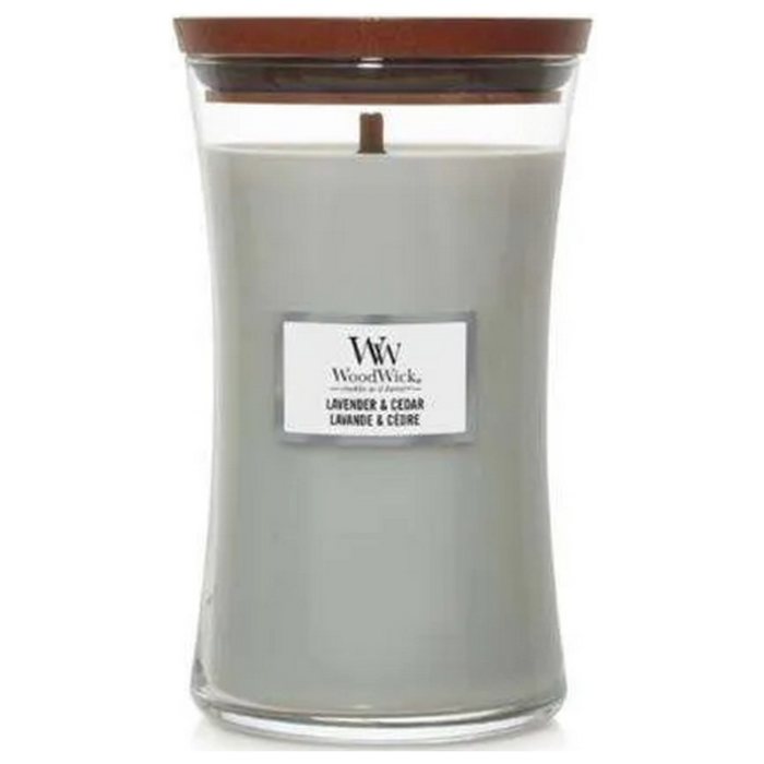 Woodwick WoodWick Large Candle Lavender & Cedar