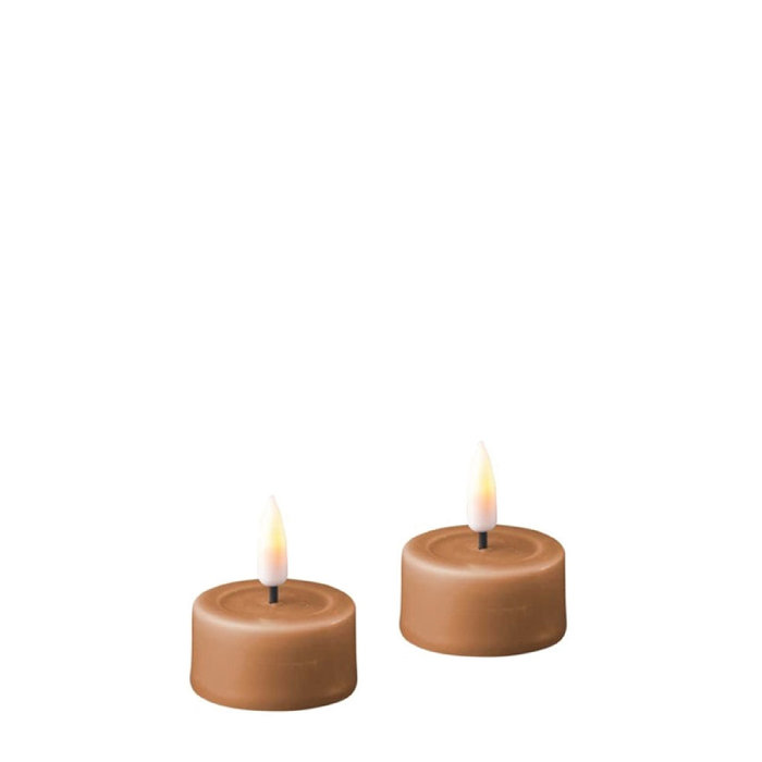 Deluxe Homeart Deluxe Homeart Led Kaars Caramel Real Flame Tealight 4,1 x 1,5 cm