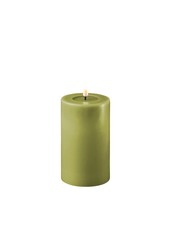 Deluxe Homeart Led Kaars Olive Green 7,5 x 12,5 cm