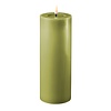 Deluxe Homeart Led Kaars Olive Green 7,5 x 20 cm