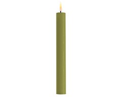 Deluxe Homeart Led Kaars Olive Green 2,2 x 24 cm