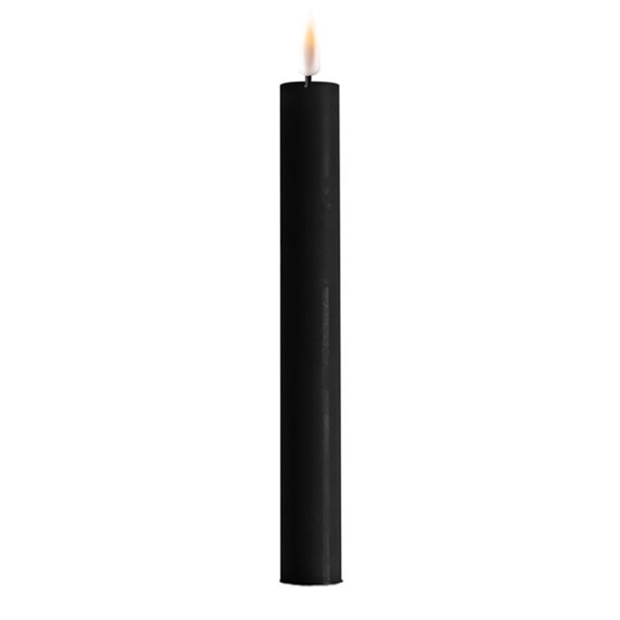 Deluxe Homeart Deluxe Homeart Led Kaars Black Real Flame Diner Candle 2,2 x 24 cm