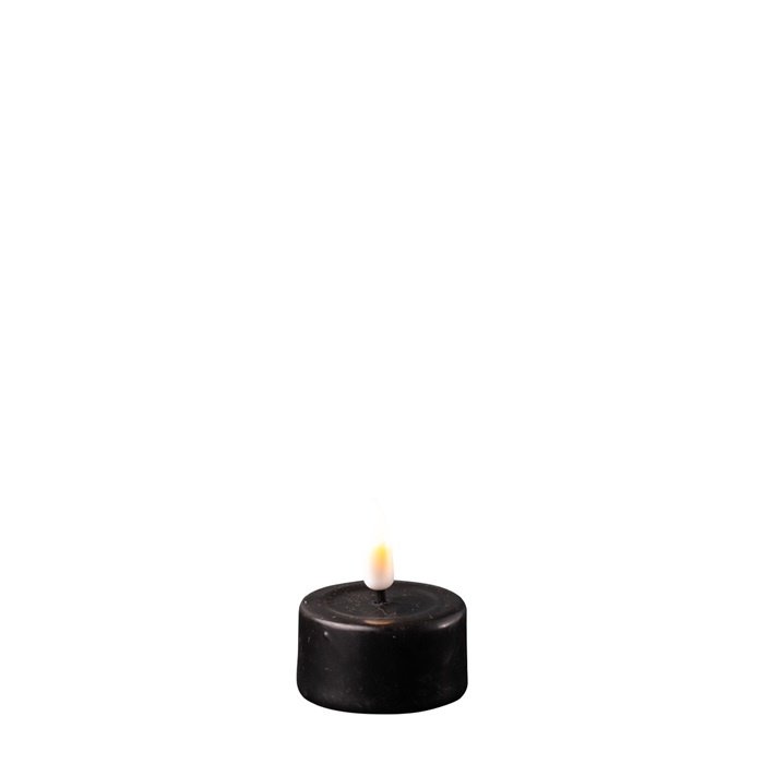 Deluxe Homeart Deluxe Homeart Led Kaars Black Real Flame Tealight 4,1 x 1,5 cm