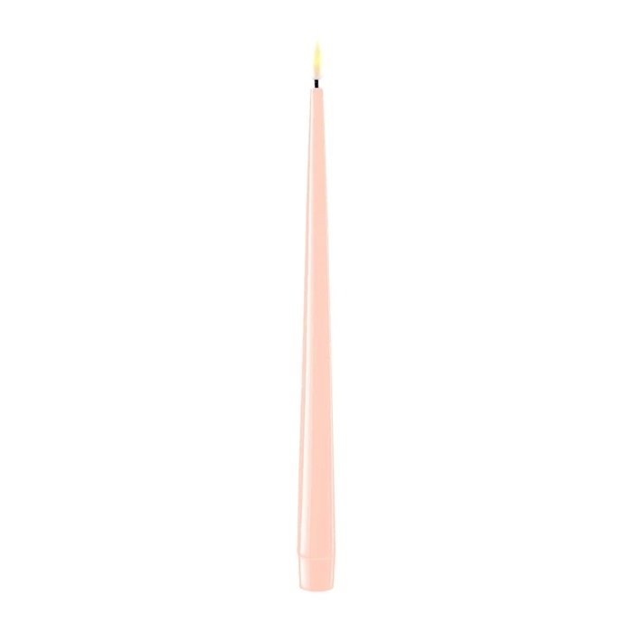 Deluxe Homeart Deluxe Homeart Led Kaars Light Pink Real Flame Shiny Diner Candle 2,2 x 28 cm