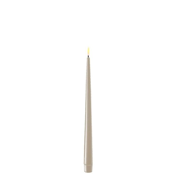 Deluxe Homeart Deluxe Homeart Led Kaars Sand Real Flame Shiny Diner Candle 2,2 x 28 cm