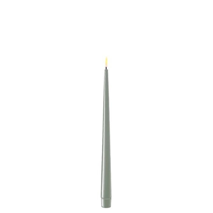 Deluxe Homeart Deluxe Homeart Led Kaars Salvie Green Real Flame Shiny Diner Candle 2,2 x 28 cm