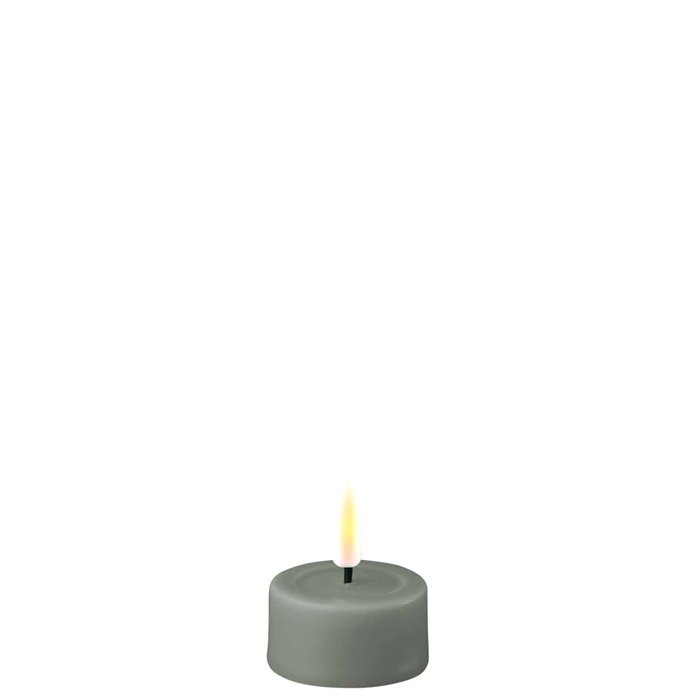 Deluxe Homeart Deluxe Homeart Led Kaars Salvie Green Real Flame Tealight 4,1 x 1,5 cm