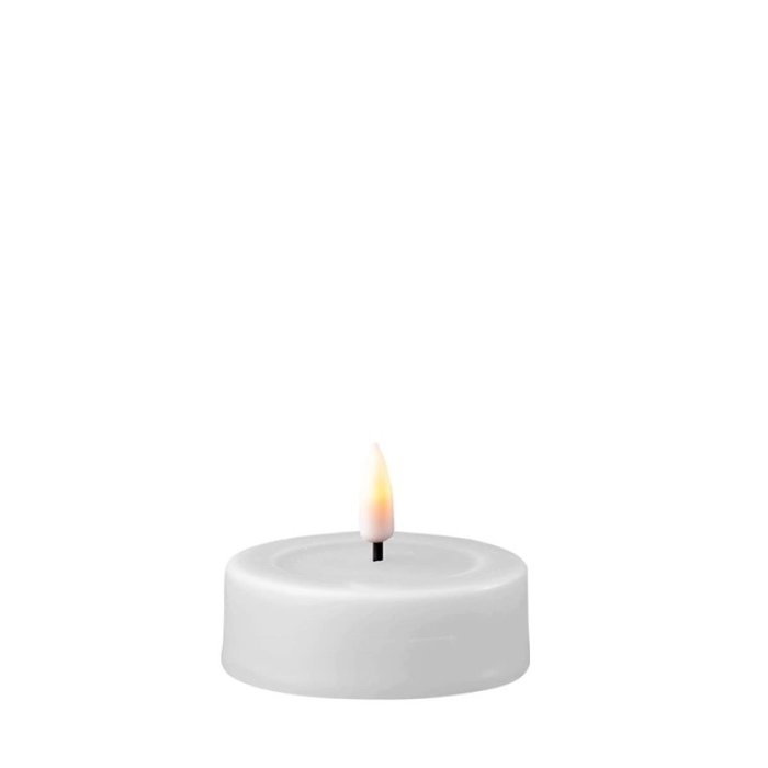Deluxe Homeart Deluxe Homeart Led Kaars White Real Flame Jumbo Tealight 6,1 x 2,5 cm