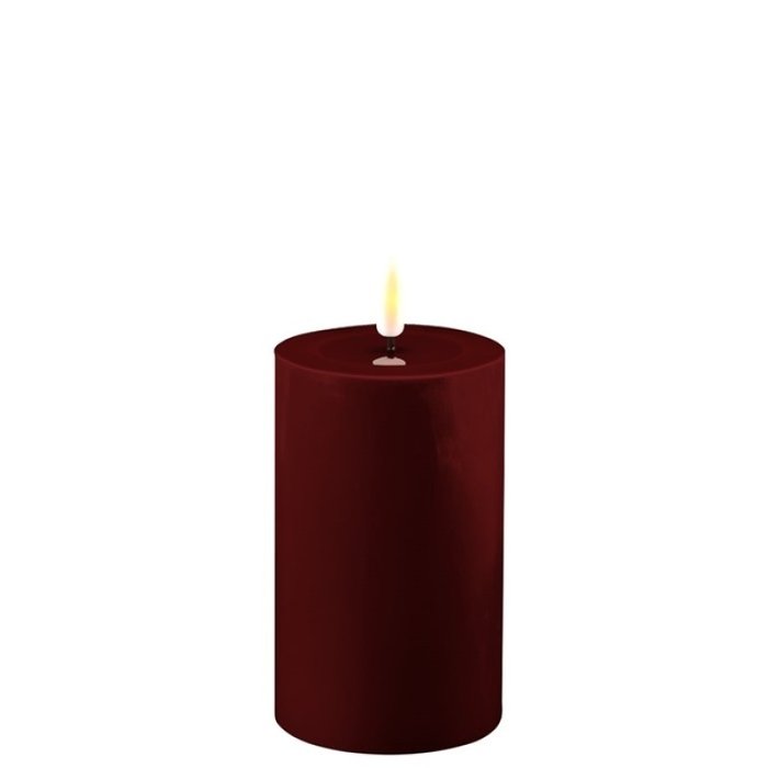 Deluxe Homeart Deluxe Homeart Led Kaars Bourgogne Red 7,5 x 12,5 cm