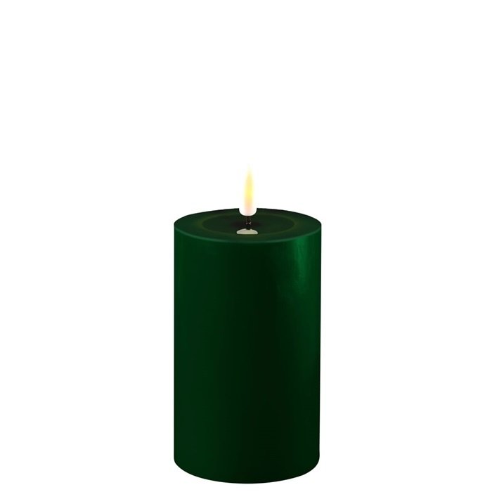 Deluxe Homeart Deluxe Homeart Led Kaars Dark Green 7,5 x 12,5 cm