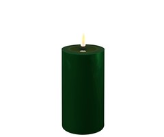 Deluxe Homeart Led Kaars Dark Green 7,5 x 15 cm