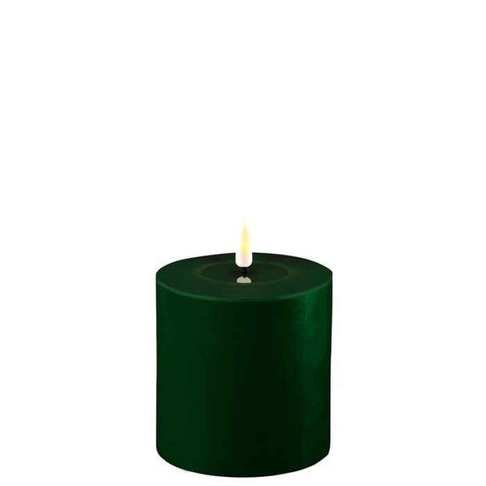 Deluxe Homeart Deluxe Homeart Led Kaars Dark Green 10 x 10 cm