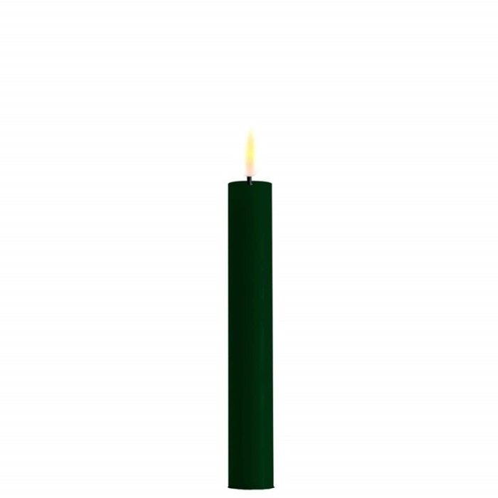 Deluxe Homeart Deluxe Homeart Led Kaars Dark Green Real Flame Diner Candle 2,2 x 15 cm