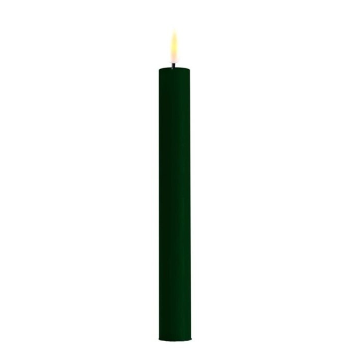 Deluxe Homeart Deluxe Homeart Led Kaars Dark Green Real Flame Diner Candle 2,2 x 24 cm